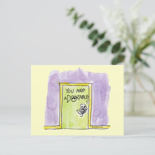 Carte Postale Vous êtes un dessin animéDOORable (Debout devant)