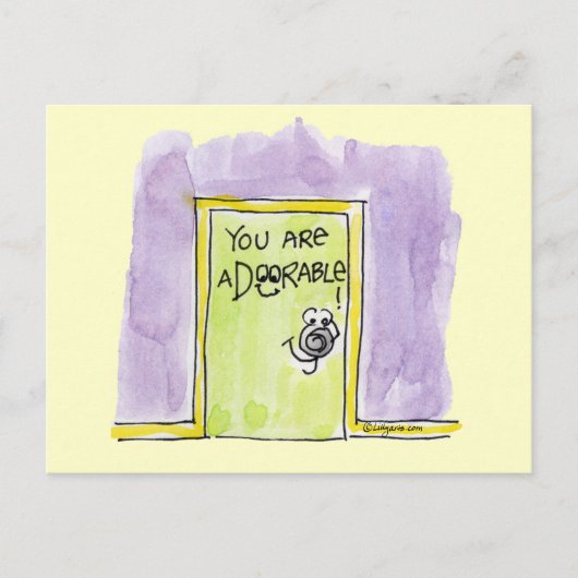 Carte Postale Vous êtes un dessin animéDOORable (Devant)