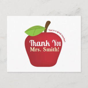 Carte Postale Vous êtes un excellent professeur ! Pomme de recon