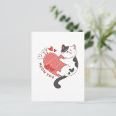 Carte Postale Vous êtes un joli chat à la Saint-Valentin (Debout devant)