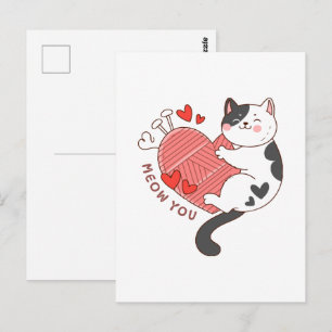 Carte Postale Vous êtes un joli chat à la Saint-Valentin
