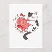 Carte Postale Vous êtes un joli chat à la Saint-Valentin (Devant)