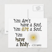 Carte Postale Vous êtes une âme... (Devant / Derrière)