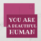 CARTE POSTALE VOUS ÊTES UNE BELLE MAIN HUMAINE À DIRE (Devant / Derrière)