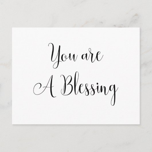 Carte Postale Vous êtes une Bénédiction, Message Inspirant (Devant)