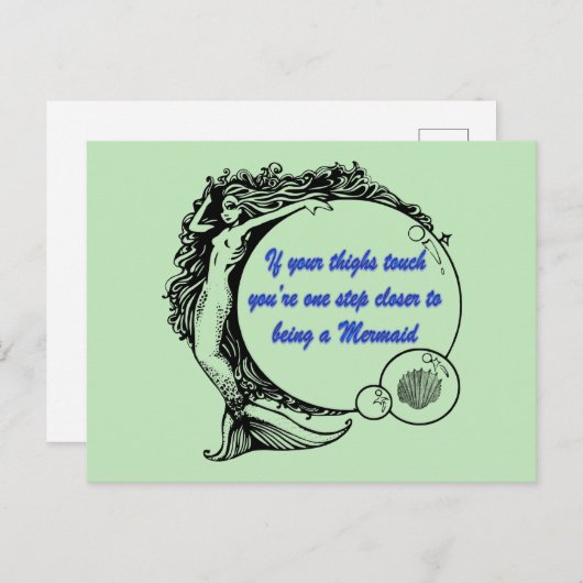 Carte Postale Vous êtes une Sirène (Devant / Derrière)