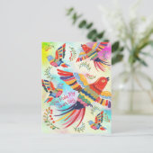 Carte Postale Vous faites chanter mon cœur Art folklorique Oisea (Debout devant)