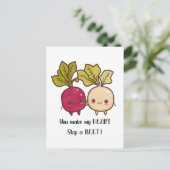 Carte Postale Vous faites sauter mon cœur d'une betterave Pun de (Debout devant)