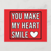 Carte Postale Vous Faites Sourrir Mon Coeur (Devant)