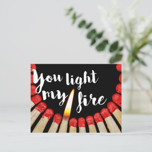 Carte Postale Vous Illuminez Mon Feu Citation De Photo Romantiqu (Debout devant)