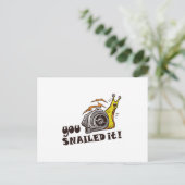 Carte Postale Vous l'avez escargoté bien fait (Debout devant)