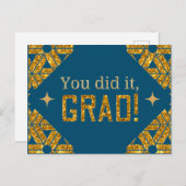 Carte Postale Vous L'Avez Fait Parties scintillant Graduation Ca (Devant / Derrière)