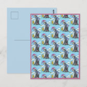 CARTE POSTALE VOUS MANQUANT, LONELLEMENT COEUR PENGUIN WHIMSY VA (Devant / Derrière)
