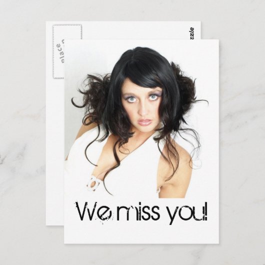 Carte Postale Vous Manquez ! (Devant / Derrière)