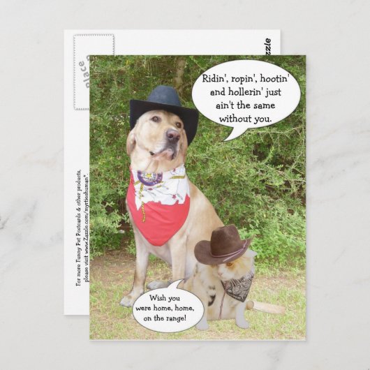 Carte Postale Vous manquez... (Devant / Derrière)