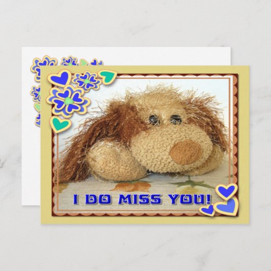 CARTE POSTALE VOUS MANQUEZ ! (Devant / Derrière)