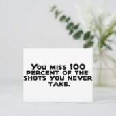 Carte Postale Vous manquez 100% des tirs que vous ne prenez jama (Debout devant)