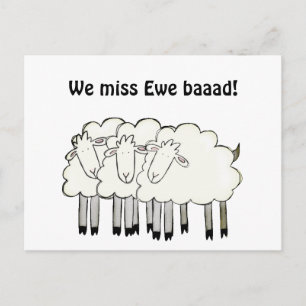 Carte Postale Vous manquez (jouer sur les mots)