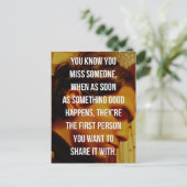 Carte Postale Vous Manquez Quelqu'Un Citation (Debout devant)
