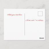 Carte Postale Vous manquez romantique rose rouge photo personnal (Dos)