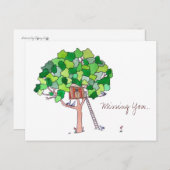 Carte Postale Vous Manquez, Tree House (Devant / Derrière)