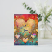 Carte Postale Vous manquez un joli coeur Vintage (Debout devant)