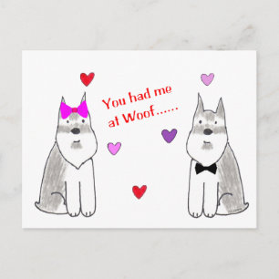 Carte Postale Vous M'Avez Eu À Woof Schnauzer