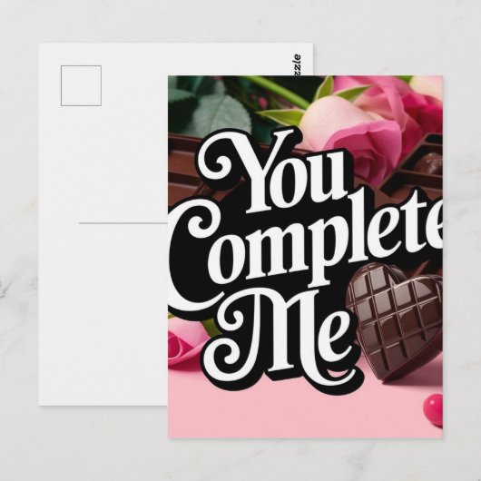 CARTE POSTALE VOUS ME COMPLÉTEZ (Devant / Derrière)