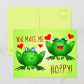 Carte Postale Vous me faites Hoppy mignonne amusant Grenouilles (Devant / Derrière)