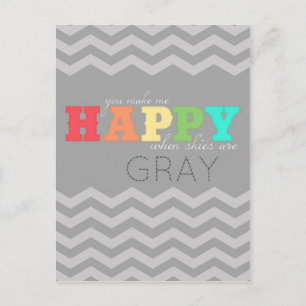 carte postale "vous me faites plaisir" (chevron)