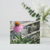Carte Postale Vous me manque rose Daisy (Debout devant)