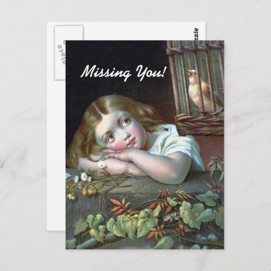 Carte Postale Vous me manquez (Devant / Derrière)