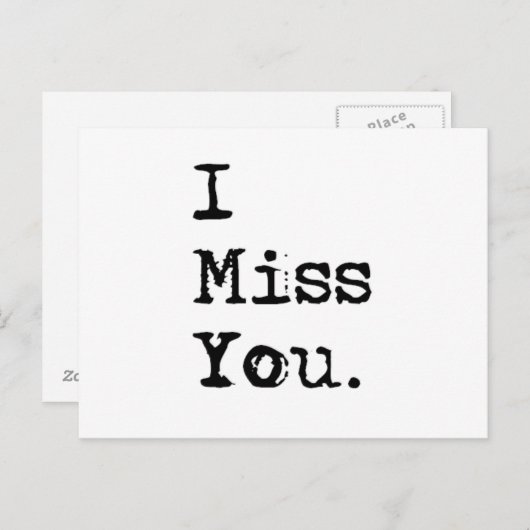 Carte Postale Vous Me Manquez. (Devant / Derrière)