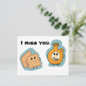 Carte Postale Vous me manquez gaufres et sirop (Debout devant)