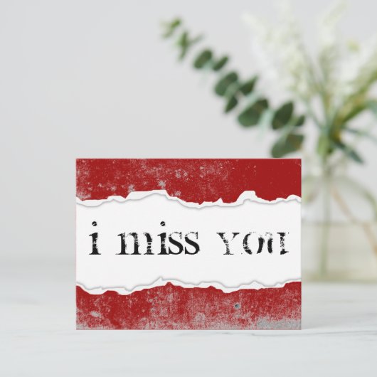 Carte Postale vous me manquez page rip (Debout devant)