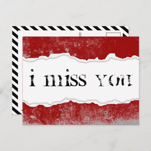 Carte Postale vous me manquez page rip (Devant / Derrière)