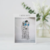 Carte Postale Vous me manquez, verrouillage, isolement, Klimpt,  (Debout devant)