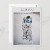 Carte Postale Vous me manquez, verrouillage, isolement, Klimpt,  (Devant / Derrière)