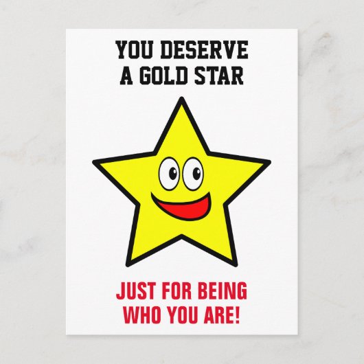 Carte Postale Vous Méritez Une Appréciation Gold Star (Devant)