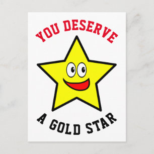 Carte Postale Vous Méritez Une Appréciation Gold Star