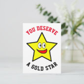 Carte Postale Vous Méritez Une Appréciation Gold Star (Debout devant)