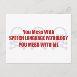 Carte Postale Vous Mess Avec La Pathologie Du Langage De La Paro