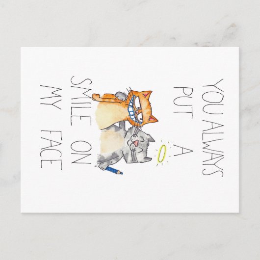 Carte Postale VOUS METTEZ UN SOURIRE SUR MON VISAGE par N. Janes (Devant)