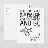 Carte Postale Vous n'avez pas besoin de motivation (Devant / Derrière)