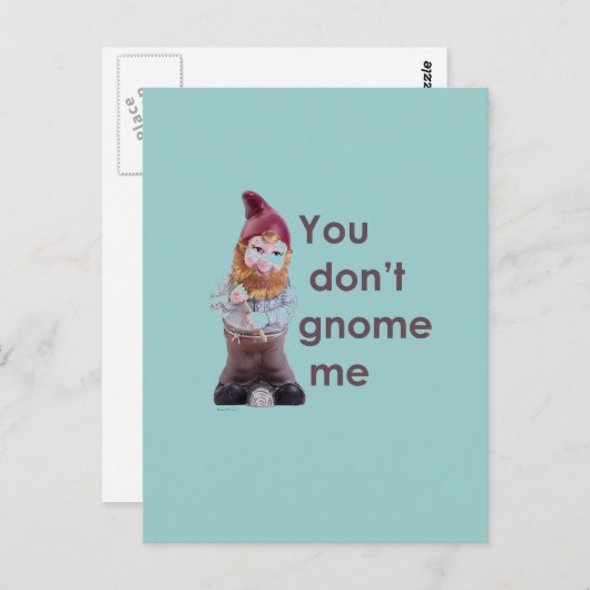 CARTE POSTALE VOUS NE ME GNOMEZ PAS (Devant / Derrière)