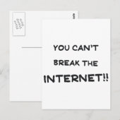 Carte Postale Vous ne pouvez pas casser Internet (Devant / Derrière)