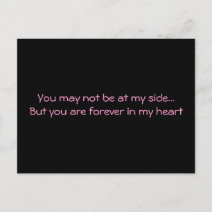 Carte Postale "Vous Ne Pouvez Pas Être À Mon Côté"