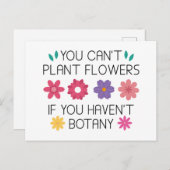 Carte Postale Vous ne pouvez pas Plante Fleurs si vous n'avez pa (Devant / Derrière)