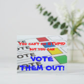 Carte Postale Vous ne pouvez pas réparer Stupid (Debout devant)