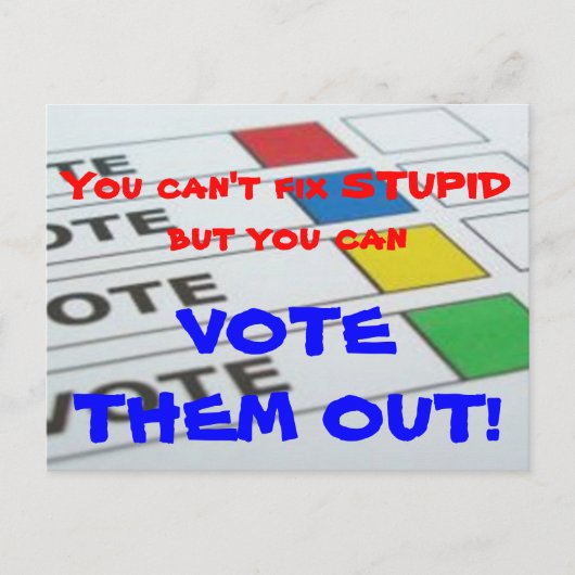 Carte Postale Vous ne pouvez pas réparer Stupid (Devant)